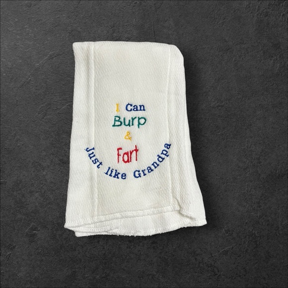 Handmade Funny Grandpa Bib and Burp Cloth set - Picture 5 of 12